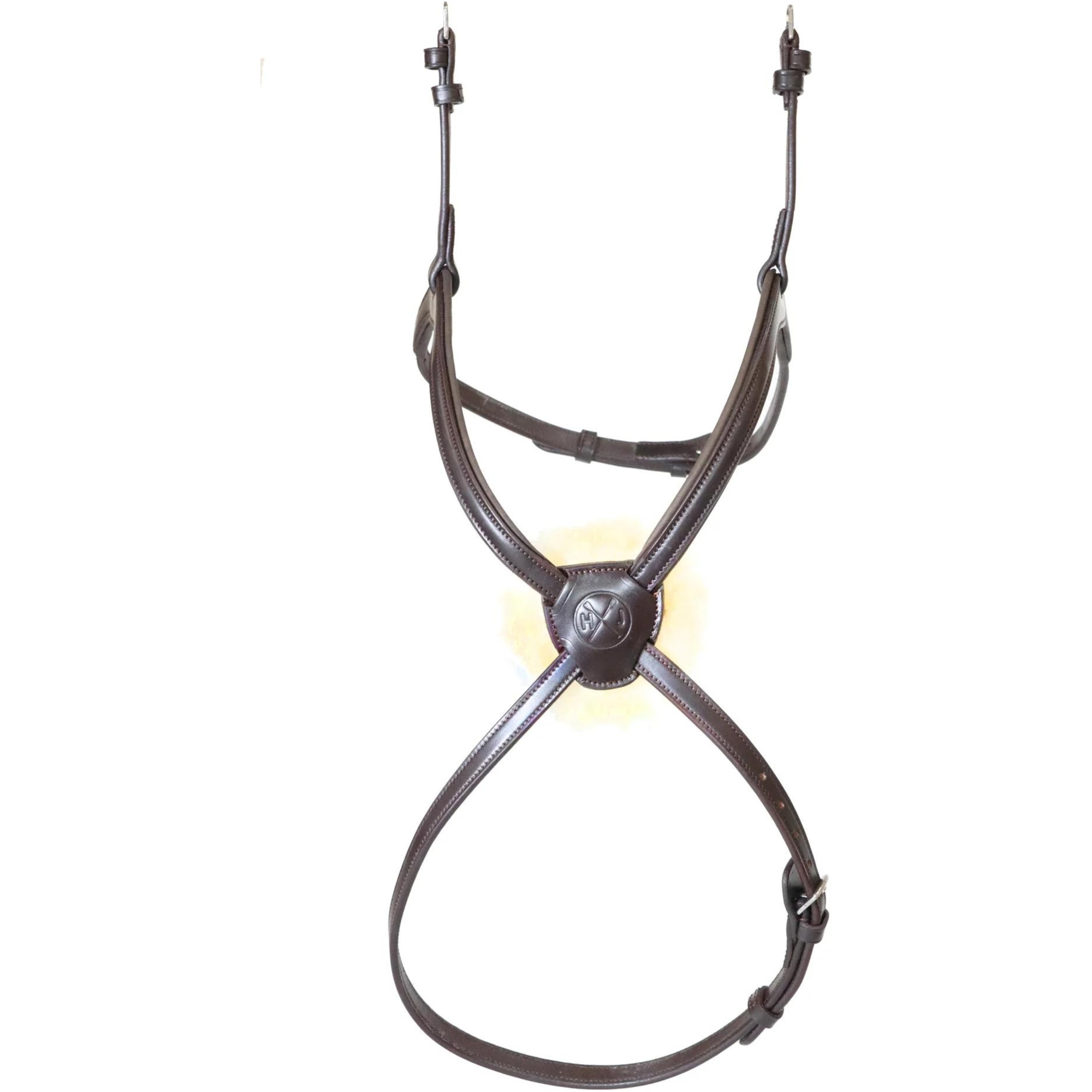 Henry James Figure 8 Sheepskin Grackle Noseband NB4-HJSHEEP - Brown